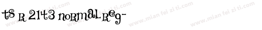 ts r 2143 normal reg字体转换